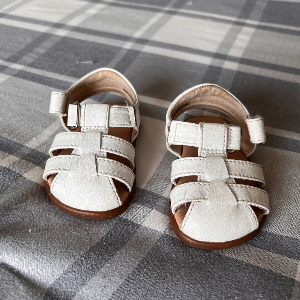 UGG White and Brown Sandals Fisherman Style